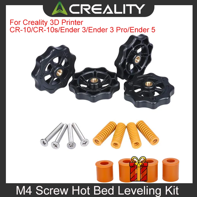 Creality Official 3D Printer Accessories CR10 Hand Screw Nut Silicone Column M4 Screw Hot Bed Leveling Kit
Creality Official 3D Printer Accessories CR10 Hand Screw Nut Silicone Column M4 Screw Hot Bed Leveling Kit