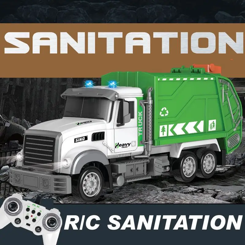 Remote Control Sanitation Vehicle 2.4G Engineering Toy Truck with Light Christmas and Birthday Gifts for Boys
Remote Control Sanitation Vehicle 2.4G Engineering Toy Truck with Light Christmas and Birthday Gifts for Boys