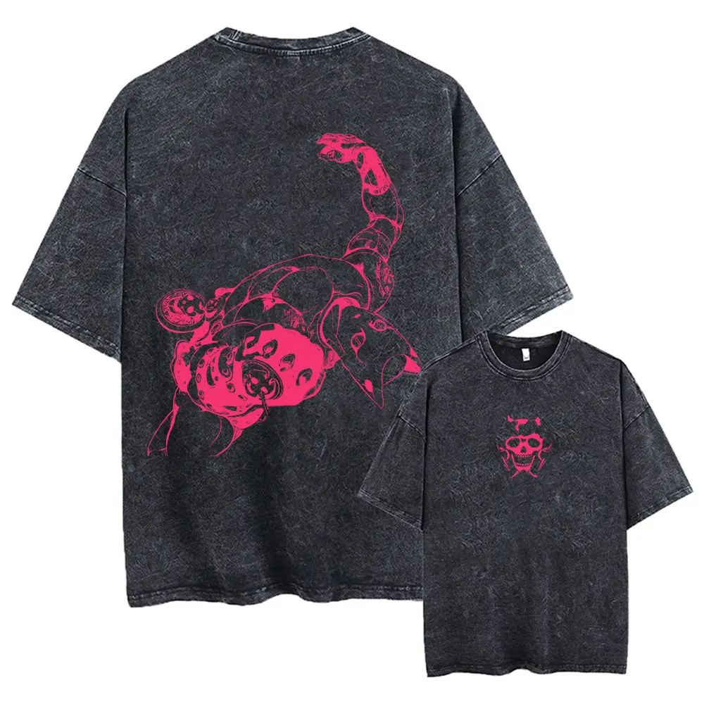 Anime Jojo Bizarre Adventure Washed Vintage T-shirt Manga Killer Queen T Shirt Men Women Cotton Casual Oversized O-Neck T-shirts
Anime Jojo Bizarre Adventure Washed Vintage T-shirt Manga Killer Queen T Shirt Men Women Cotton Casual Oversized O-Neck T-shirts