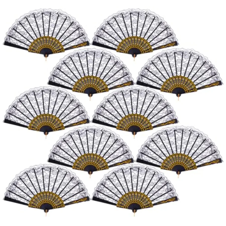 Lace Handheld Folding Fan - Elegant Bamboo Silk Fan for Women's Wedding Decoration and Dancing Party
Lace Handheld Folding Fan - Elegant Bamboo Silk Fan for Women's Wedding Decoration and Dancing Party