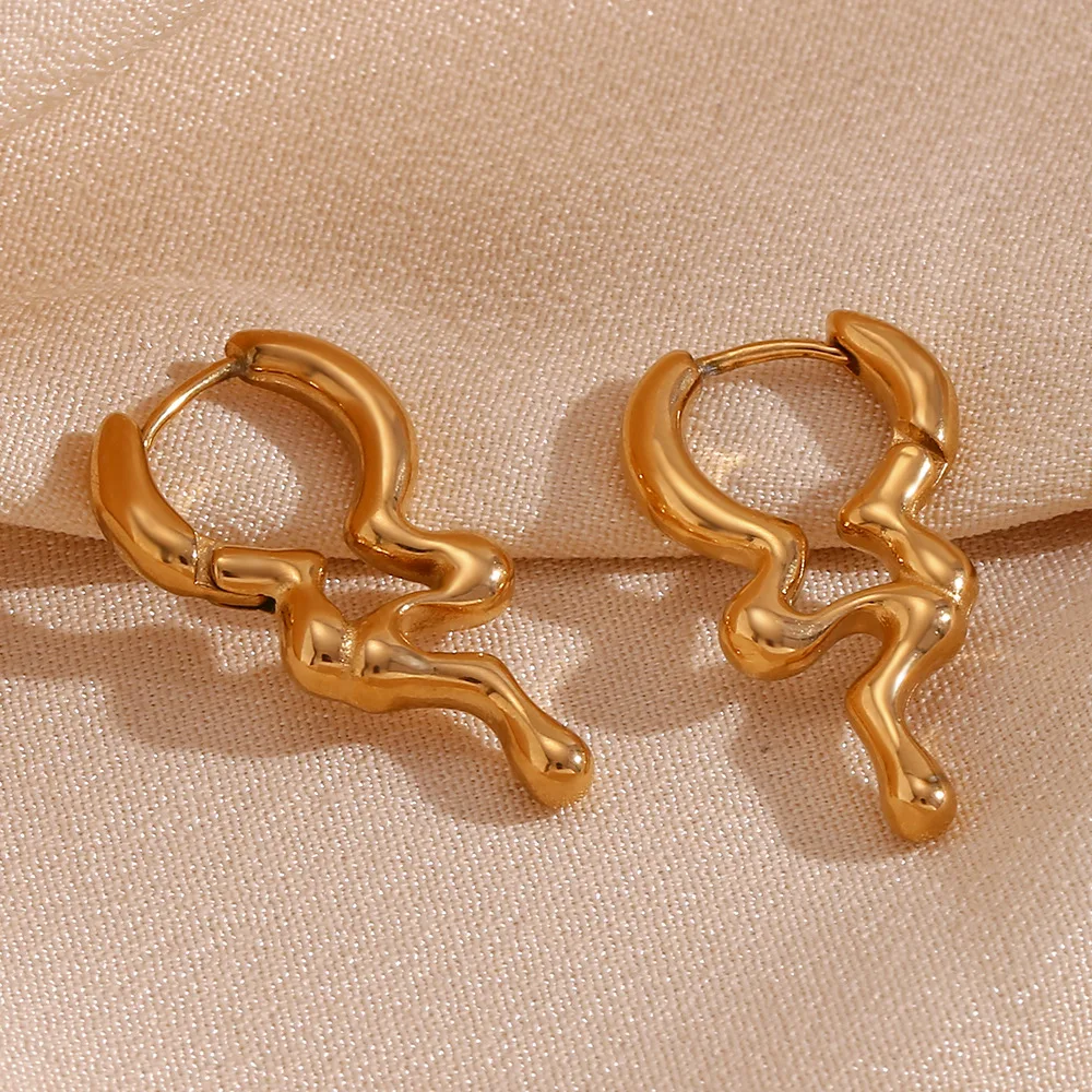 Stainless Steel Fashionable Irregular Liquid Earrings 18K PVD Plated Trendy Jewelry for Women Gift
Stainless Steel Fashionable Irregular Liquid Earrings 18K PVD Plated Trendy Jewelry for Women Gift