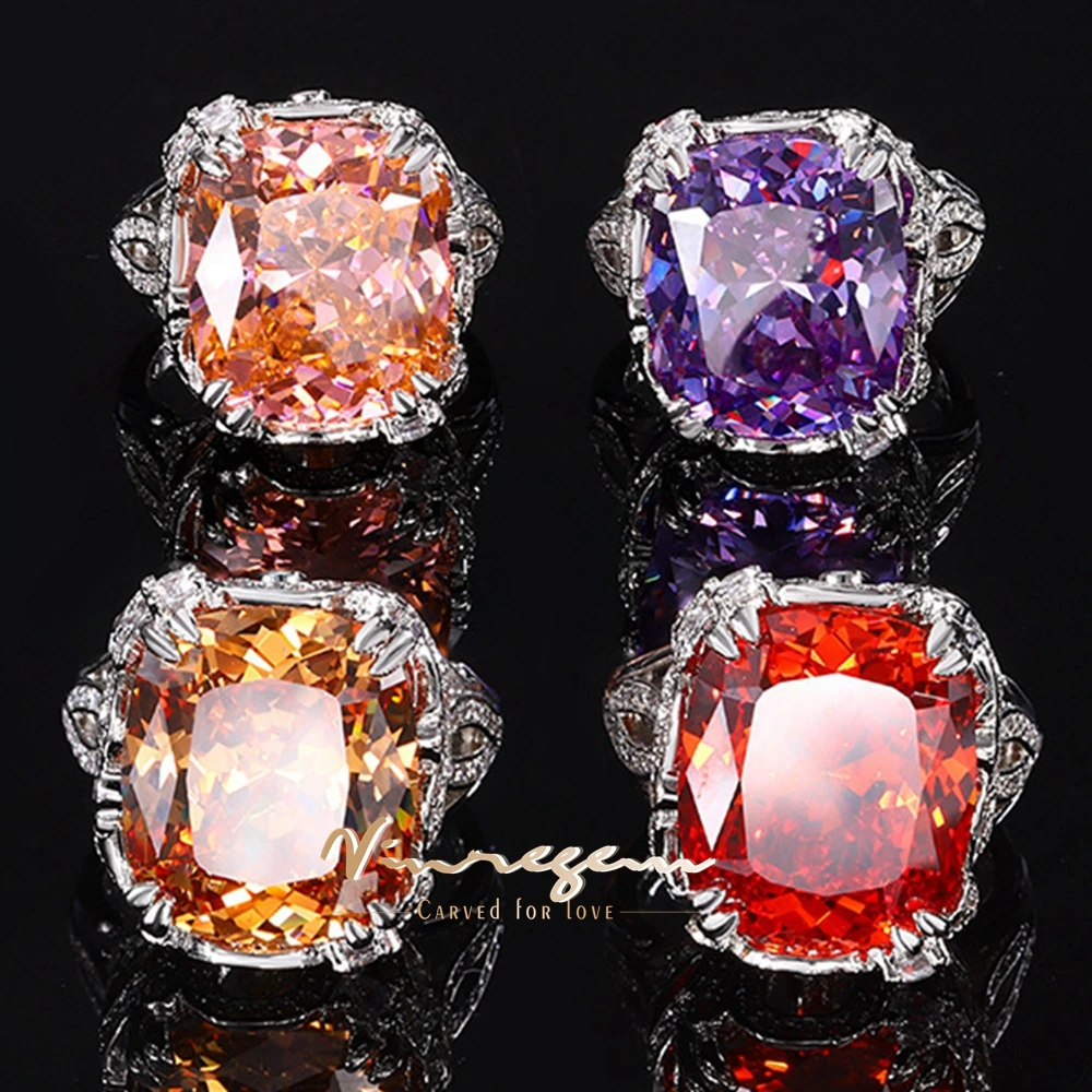 Vinregem 14*16 MM Sparkling Lab Created Sapphire Gems Hyperbole Adjustable Ring for Women Jewelry Wedding Party Gifts Wholesale
Vinregem 14*16 MM Sparkling Lab Created Sapphire Gems Hyperbole Adjustable Ring for Women Jewelry Wedding Party Gifts Wholesale