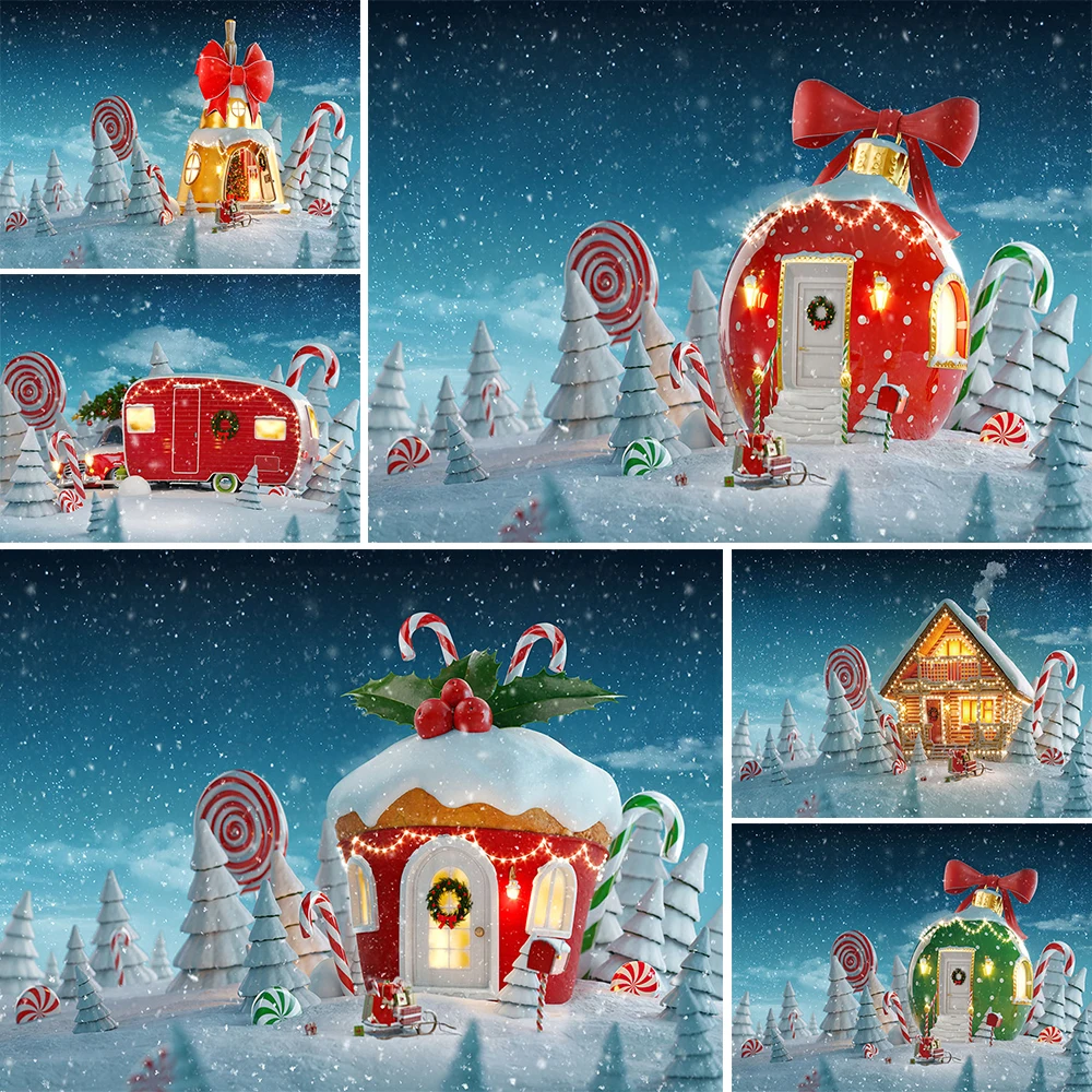 Mocsicka Winter Snow Backdrops for Photography Santa Boots Candy House Photo Background Christmas Decoration Background Banner
Mocsicka Winter Snow Backdrops for Photography Santa Boots Candy House Photo Background Christmas Decoration Background Banner