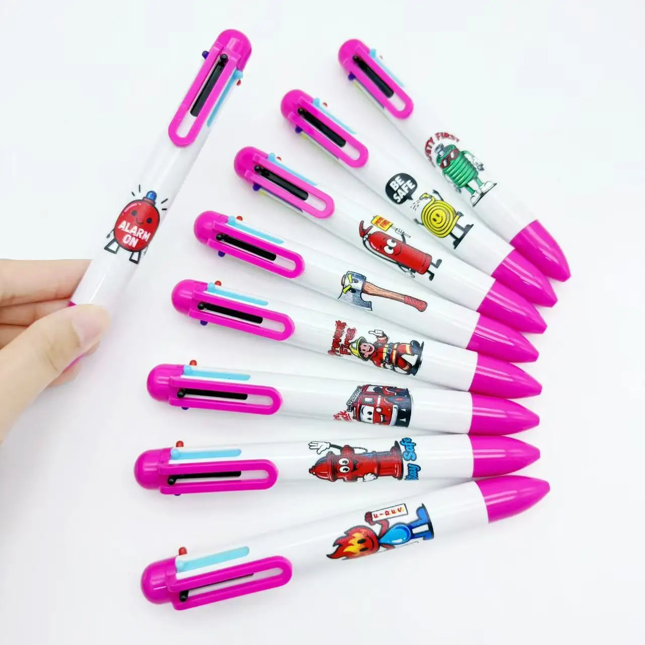 9 шт./18 шт., разноцветная шариковая ручка Fire Element, креативная шариковая ручка Fire Six в одном, маркировочная ручка для ключей
9 шт./18 шт., разноцветная шариковая ручка Fire Element, креативная шариковая ручка Fire Six в одном, маркировочная ручка для ключей
