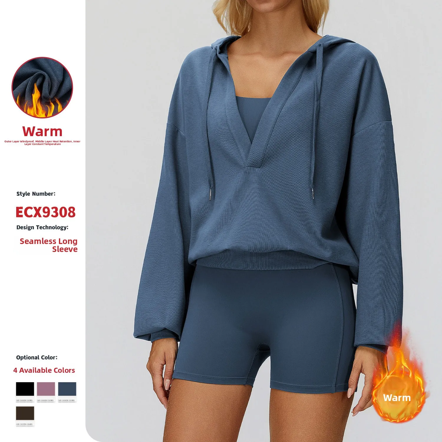 Loose Comfortable Hooded Jaet Large V-Ne Outdoor Running Sportswear Women's Breathable Faion Casual Outerwear Coat
Loose Comfortable Hooded Jaet Large V-Ne Outdoor Running Sportswear Women's Breathable Faion Casual Outerwear Coat