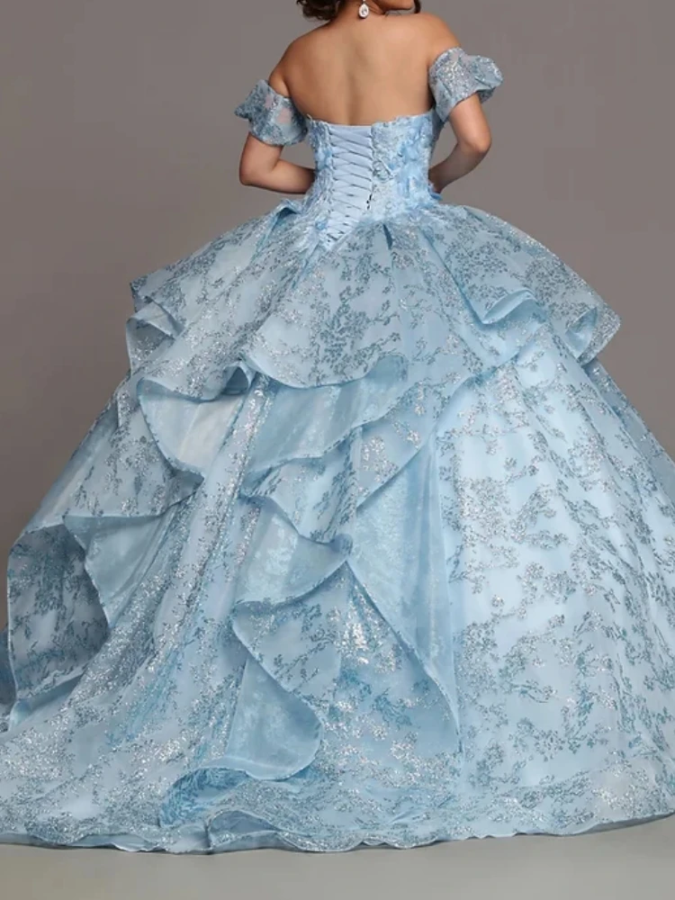NA267 Customized Elegant Sky Blue Quinceanera Dress For 15 16 Year Old Girl Tiered Skirt Women Prom Dress Special Occasion Wear
NA267 Customized Elegant Sky Blue Quinceanera Dress For 15 16 Year Old Girl Tiered Skirt Women Prom Dress Special Occasion Wear