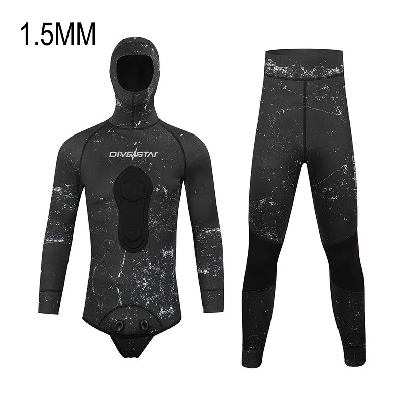 1.5MM Neoprene 2Pcs UnderWater Hunting Spearfishing Swim Diving Suit Hooded Scuba Kayaking Snorkeling Bathing Drifting WetSuit
1.5MM Neoprene 2Pcs UnderWater Hunting Spearfishing Swim Diving Suit Hooded Scuba Kayaking Snorkeling Bathing Drifting WetSuit