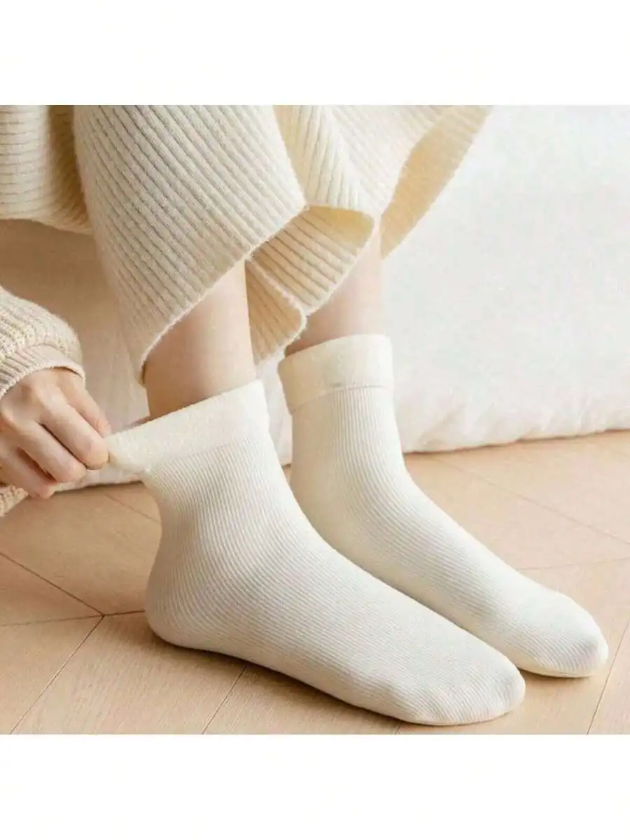 Womens Solid Color Thick Warm Lining Winter Socks Slim Fit Good Insulation
Womens Solid Color Thick Warm Lining Winter Socks Slim Fit Good Insulation