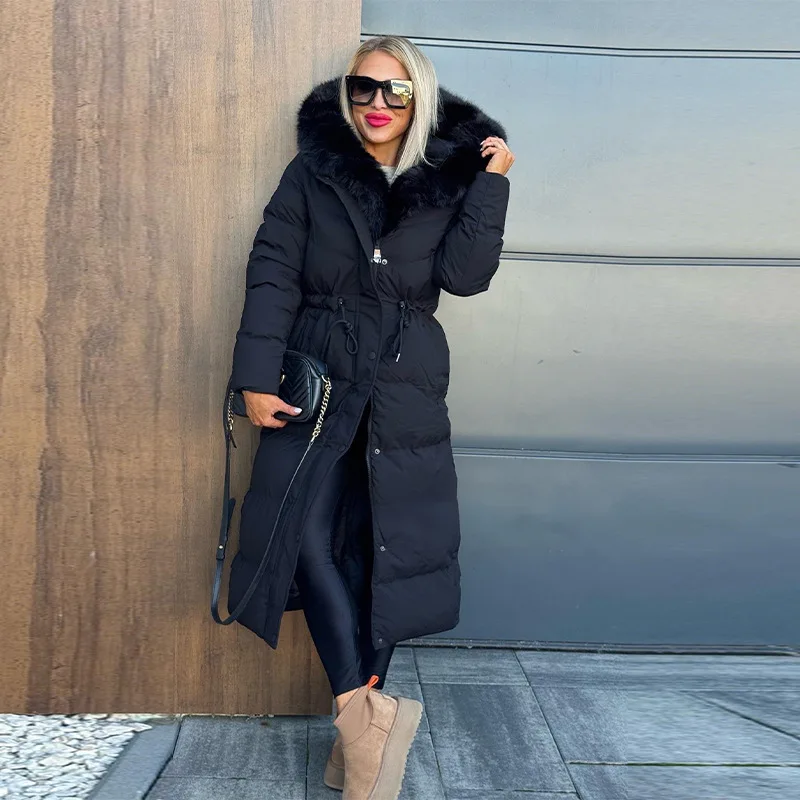 Long Winter Coat Women Snow Wear Warm Parkas Hooded Large Fur High Street Office Lady Jacket Padded Clothing Jackets
Long Winter Coat Women Snow Wear Warm Parkas Hooded Large Fur High Street Office Lady Jacket Padded Clothing Jackets