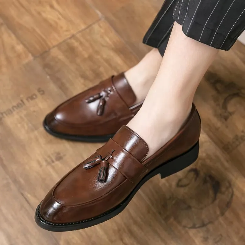 New Black Men's Formal Shoes Loafers Brown Slip-On Handmade Business Men Shoes Luxury Fashion Mocasines Zapatos De Hombre
New Black Men's Formal Shoes Loafers Brown Slip-On Handmade Business Men Shoes Luxury Fashion Mocasines Zapatos De Hombre