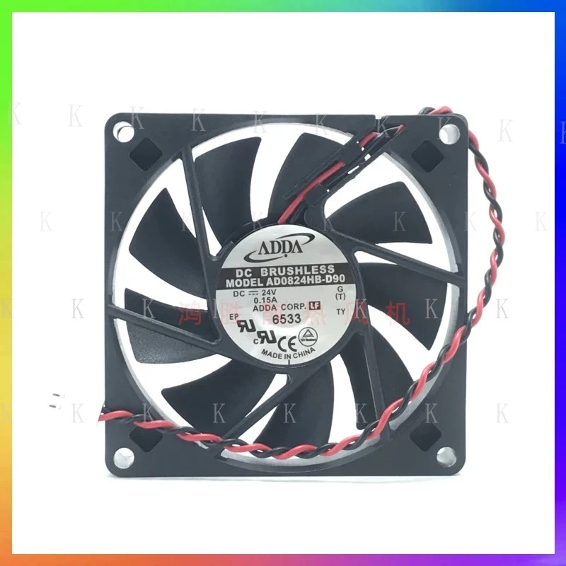 C FOR 1PCS ADDA AD0824HB-D90 24V DC 0.15A 8015 8CM 2-wire cooling fan
C FOR 1PCS ADDA AD0824HB-D90 24V DC 0.15A 8015 8CM 2-wire cooling fan