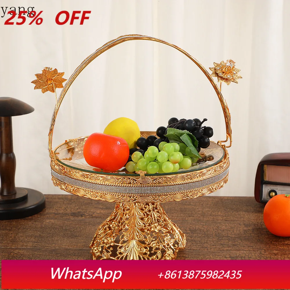 CX light luxury round dried fruit basket ornament European creative metal fruit plate
CX light luxury round dried fruit basket ornament European creative metal fruit plate