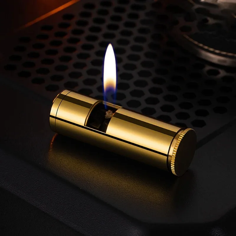 Vintage Pure Brass Cylinder Oil Lighter Unique Press Ignition Oil Windproof Retro Collectible Gift Briquets for Men Gifts
Vintage Pure Brass Cylinder Oil Lighter Unique Press Ignition Oil Windproof Retro Collectible Gift Briquets for Men Gifts