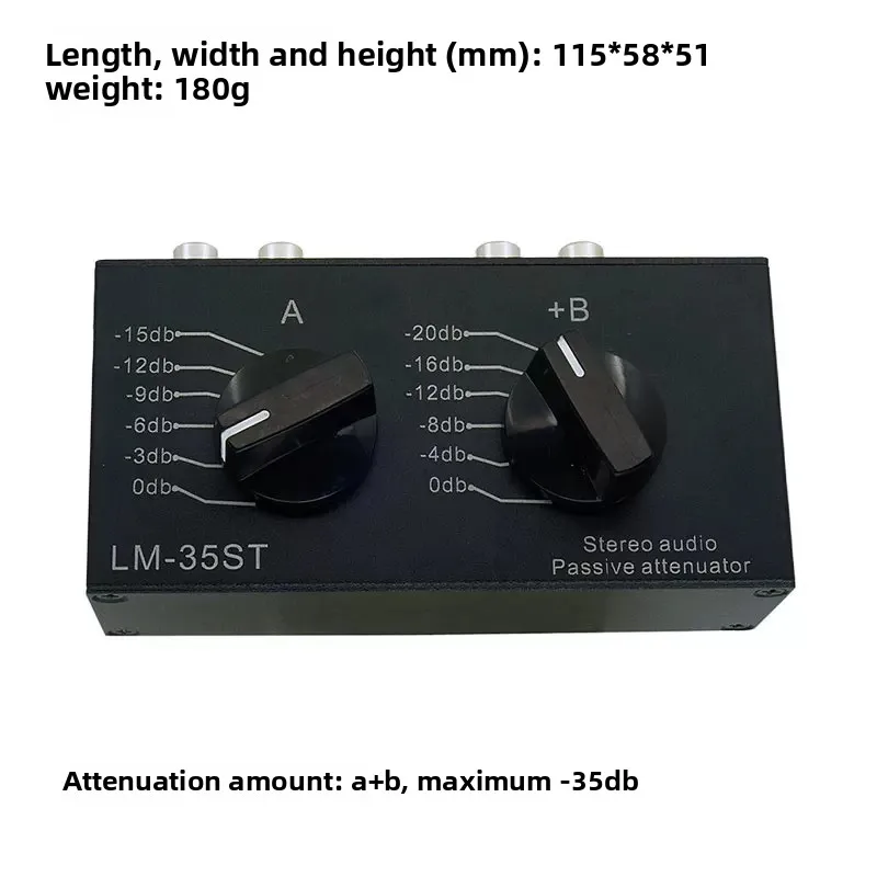 Dual-channel stereo passive audio volume attenuator, adjustable high-level to low-level signal converter
Dual-channel stereo passive audio volume attenuator, adjustable high-level to low-level signal converter