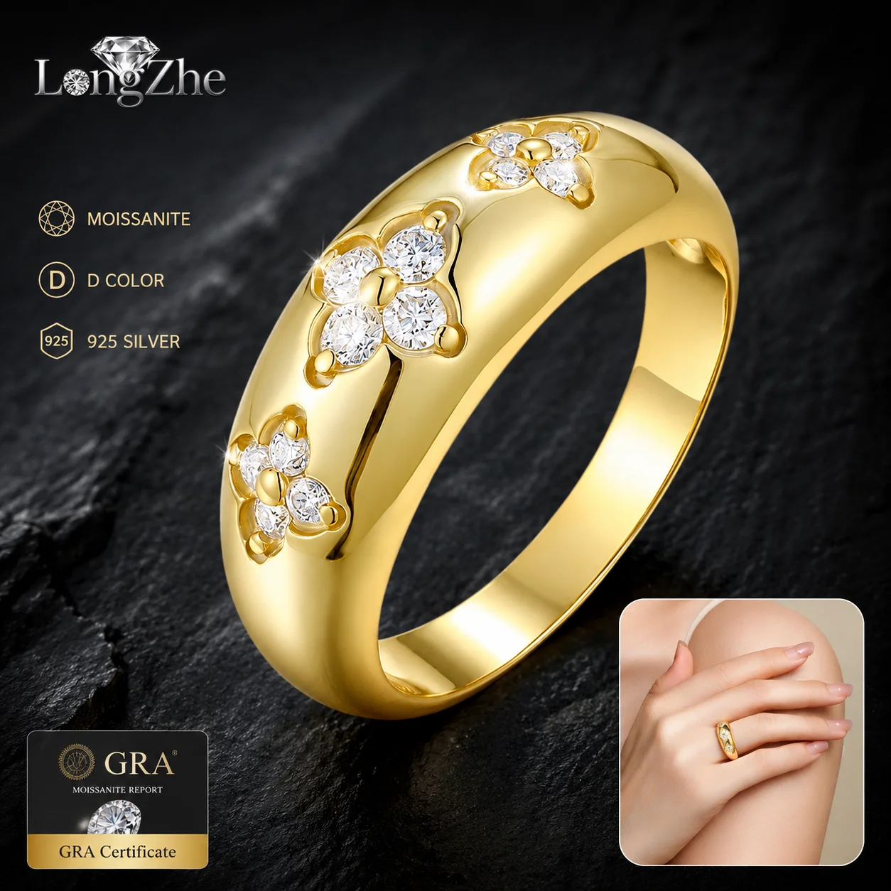 S925 Silver Moissanite Band Ring 2mm 1.5mm Round Cut Gold Color Twisted Design for Women Wedding Daily Wear Jewelry Gift
S925 Silver Moissanite Band Ring 2mm 1.5mm Round Cut Gold Color Twisted Design for Women Wedding Daily Wear Jewelry Gift
