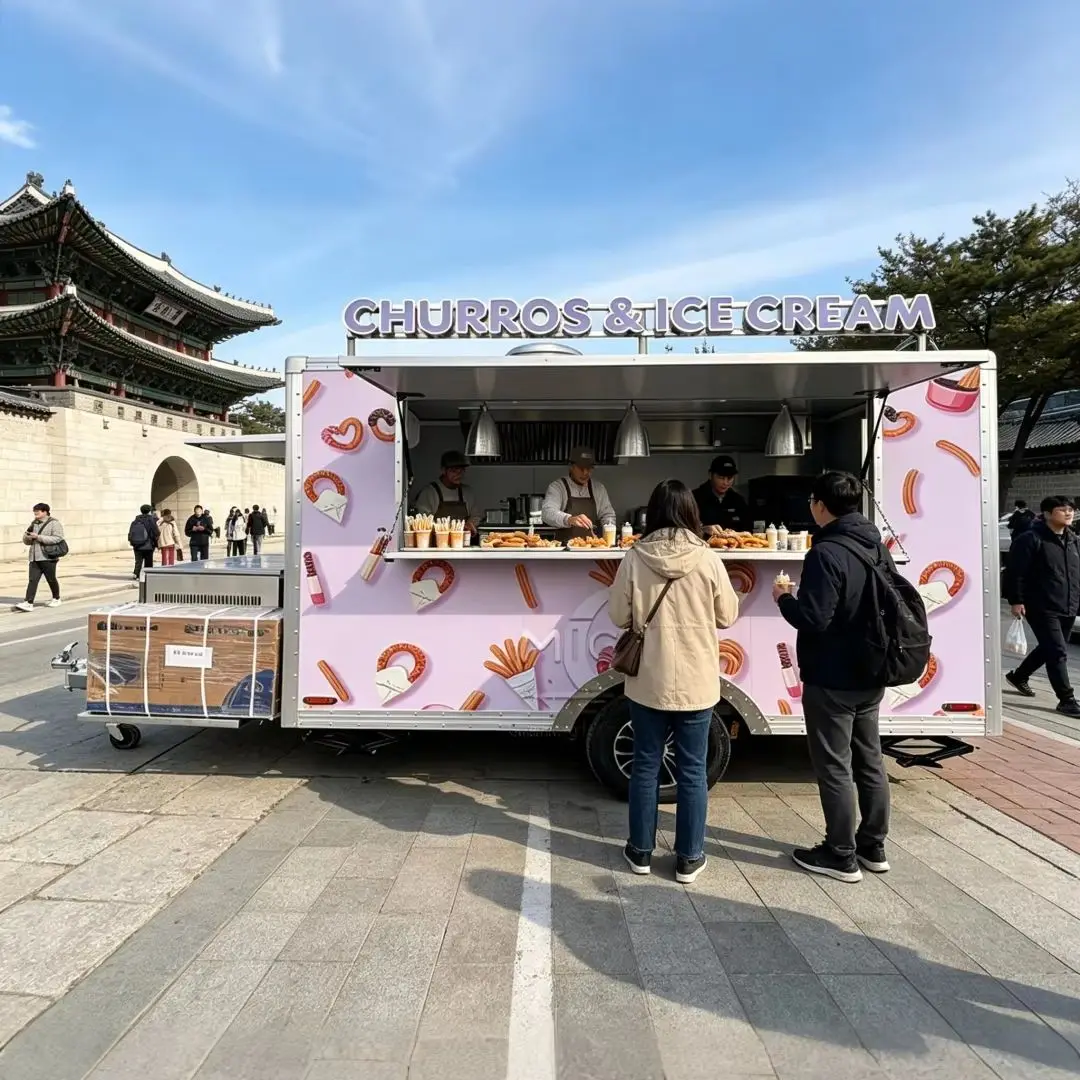 Customizable Lavender Single-Axle Commercial Food Trailer Mobile Dessert Kiosk for Mall Pop-up, Food Fair & Short-Term Rental
Customizable Lavender Single-Axle Commercial Food Trailer Mobile Dessert Kiosk for Mall Pop-up, Food Fair & Short-Term Rental