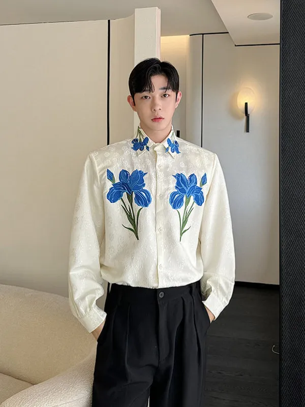 Spring Autumn Embroidered Long Sleeve Shirt Men Women Design Trendy Korean Style Fashionable Casual Polyester Fabric Shirt
Spring Autumn Embroidered Long Sleeve Shirt Men Women Design Trendy Korean Style Fashionable Casual Polyester Fabric Shirt