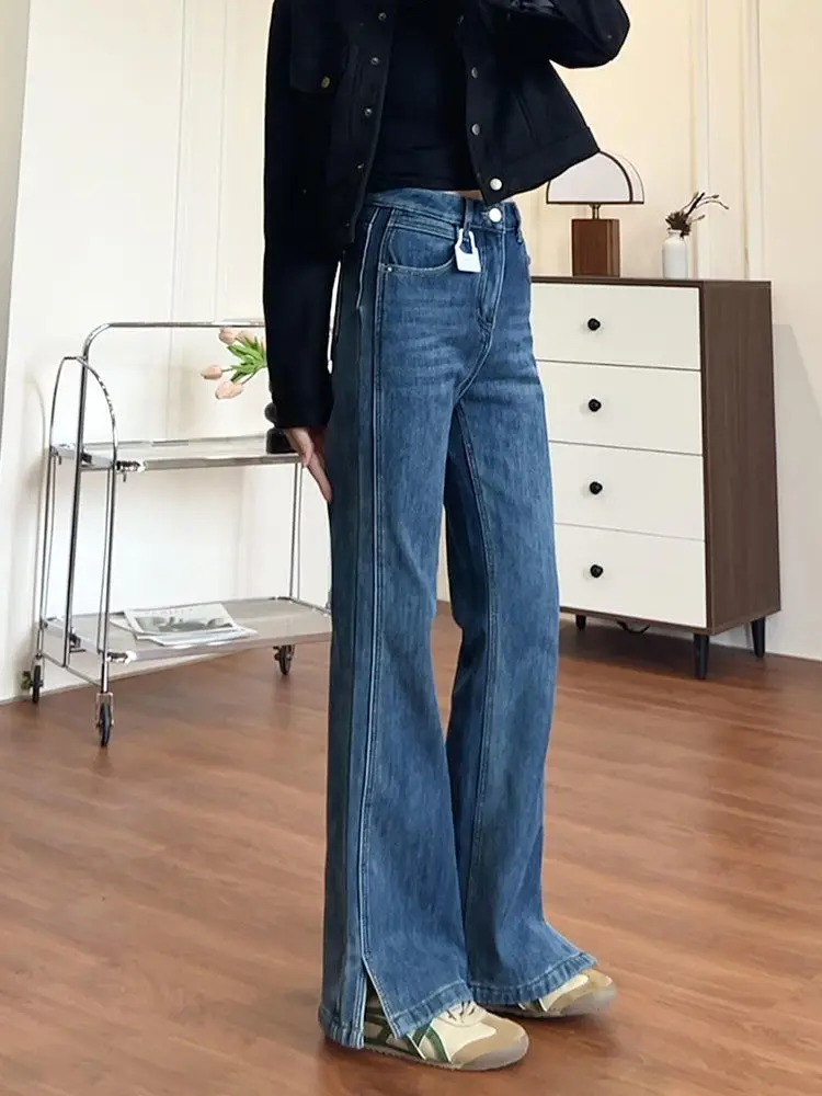 Autumn Winter Fashion Women's Casual Trendy Solid Color Vintage Simple Loose Velvet Wide Leg Loose Denim Trousers Female Jeans
Autumn Winter Fashion Women's Casual Trendy Solid Color Vintage Simple Loose Velvet Wide Leg Loose Denim Trousers Female Jeans