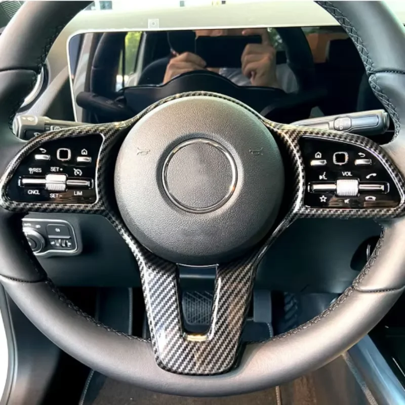 Car Carbon Fiber Steering Wheel Panel Cover Trim for Mercedes Benz GLB Class 2019-2020
Car Carbon Fiber Steering Wheel Panel Cover Trim for Mercedes Benz GLB Class 2019-2020