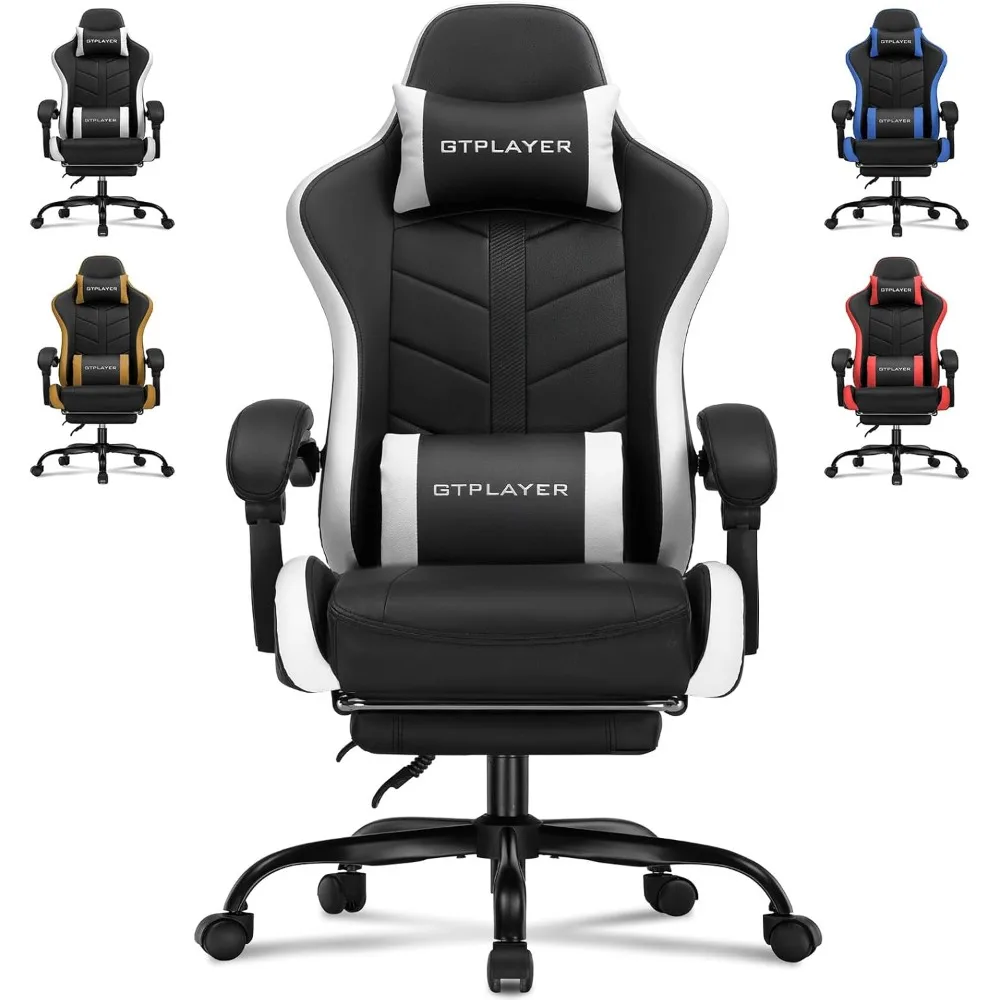 Gaming Chair with Footrest, Ergonomic Game Chair for Adults and Kids, Adjustable Computer Chair with Reclining Function and Com
Gaming Chair with Footrest, Ergonomic Game Chair for Adults and Kids, Adjustable Computer Chair with Reclining Function and Com