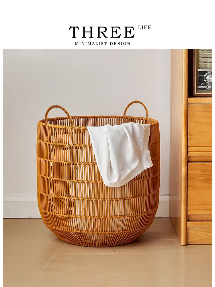 Storage Imitation rattan woven waterproof laundry Bathroom laundry basket Laundry basket
Storage Imitation rattan woven waterproof laundry Bathroom laundry basket Laundry basket