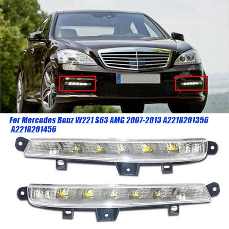 1Pair Car LED Fog Lamps DRL Daytime Running Lights Assy For Mercedes Benz W221 S63 AMG 2007-2013 A2218201356 A2218201456
1Pair Car LED Fog Lamps DRL Daytime Running Lights Assy For Mercedes Benz W221 S63 AMG 2007-2013 A2218201356 A2218201456
