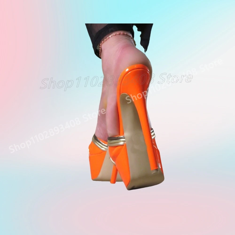Spring Orange Color Open Toe Slippers Party Platform Stiletto High Heel Cross Tied Fashion Sexy Women Shoes 2025 Para Mujere
Spring Orange Color Open Toe Slippers Party Platform Stiletto High Heel Cross Tied Fashion Sexy Women Shoes 2025 Para Mujere