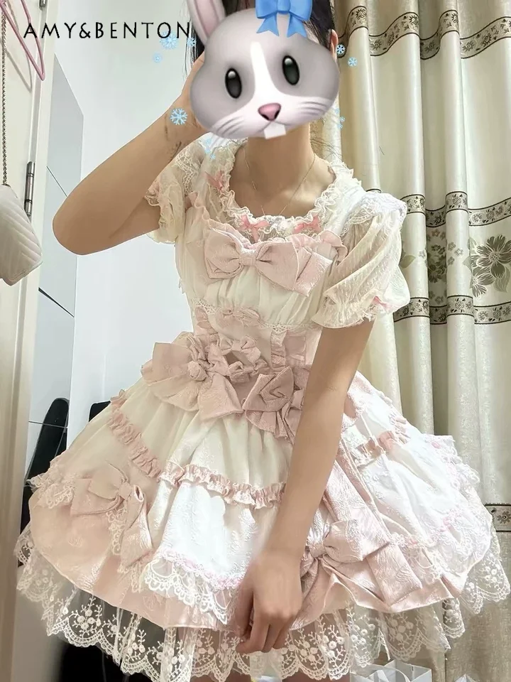Big Girls 2026 New Summer Lolita Jsk Princess Dress Kids Heavy Lace Embroidery Bow Ruffle Trim Feifei Sleeve Floral Ball Gown
Big Girls 2026 New Summer Lolita Jsk Princess Dress Kids Heavy Lace Embroidery Bow Ruffle Trim Feifei Sleeve Floral Ball Gown