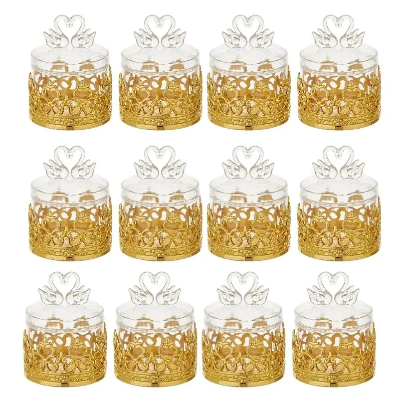 12pcs Elegant Candy Storage Box Decorative Candy Jar Practical Wedding Supplies
12pcs Elegant Candy Storage Box Decorative Candy Jar Practical Wedding Supplies