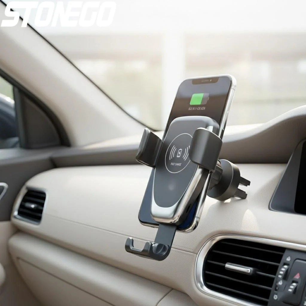 Wireless Qi Car Charger Mount Fast Charging Holder with LED Indicator Auto Clamping Air Vent Grip for Smartphones Accessories
Wireless Qi Car Charger Mount Fast Charging Holder with LED Indicator Auto Clamping Air Vent Grip for Smartphones Accessories