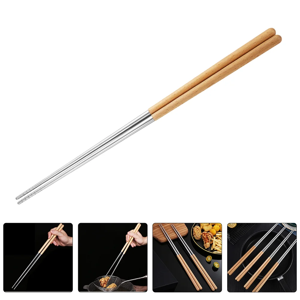 Stainless Steel Frying Chopsticks Long Wood Reusable Cooking Hot Pot Wooden Chinese Serving Utensils
Stainless Steel Frying Chopsticks Long Wood Reusable Cooking Hot Pot Wooden Chinese Serving Utensils