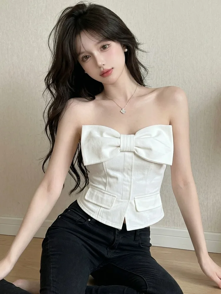 Retro Pure Desire Spicy Girl Knot Wrap Chest Vest Women Summer New Slimming Inner Wear Outer Wear Small Top
Retro Pure Desire Spicy Girl Knot Wrap Chest Vest Women Summer New Slimming Inner Wear Outer Wear Small Top