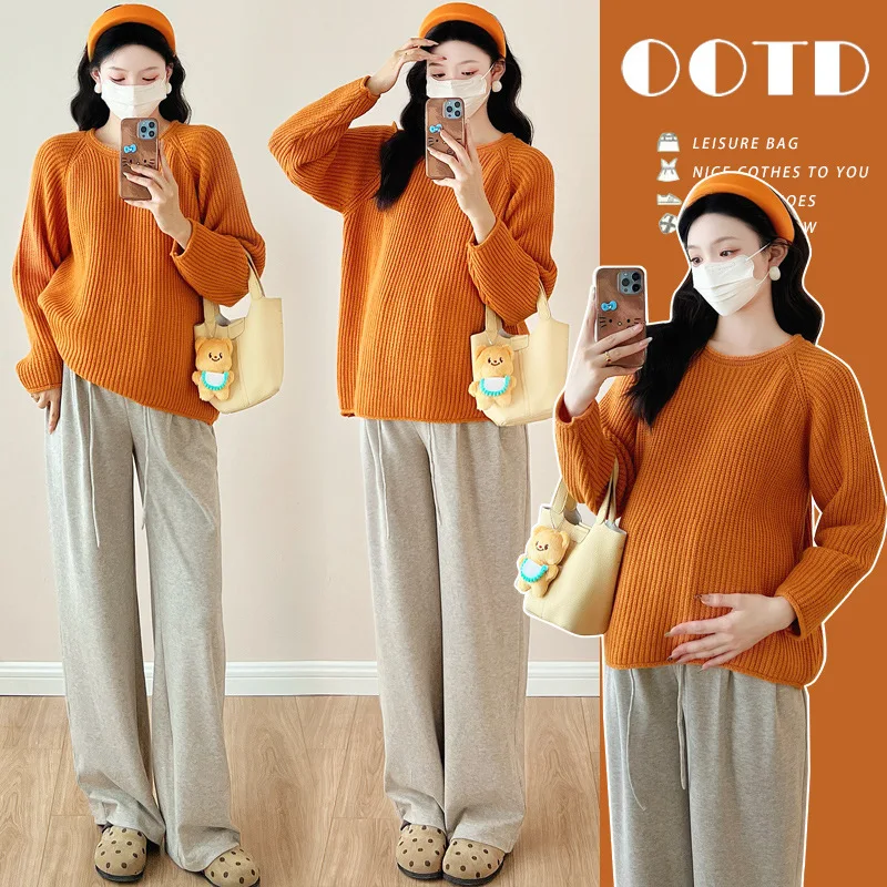 Korean Style Maternity Sweater for Pregnant Women Cozy Loose Knit Top Slim Fit Sweet Youthful Chic Winter Pregnancy Outfit
Korean Style Maternity Sweater for Pregnant Women Cozy Loose Knit Top Slim Fit Sweet Youthful Chic Winter Pregnancy Outfit
