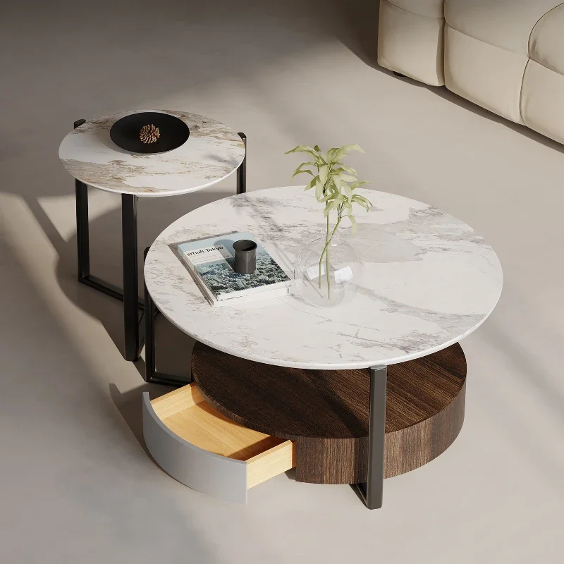 Modern Light Luxury Stone Plate Coffee Table Minimalist round Veneer Tea Table Living Room Home
Modern Light Luxury Stone Plate Coffee Table Minimalist round Veneer Tea Table Living Room Home