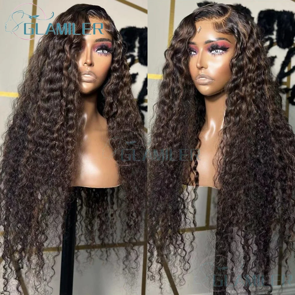 28Inch Kinky Curly Highlight Dark Brown Thin Line Glueless 5x5 Silk Base Human Hair Wig Baby Hair 13x4 Silk Top Wigs Preplucked
28Inch Kinky Curly Highlight Dark Brown Thin Line Glueless 5x5 Silk Base Human Hair Wig Baby Hair 13x4 Silk Top Wigs Preplucked