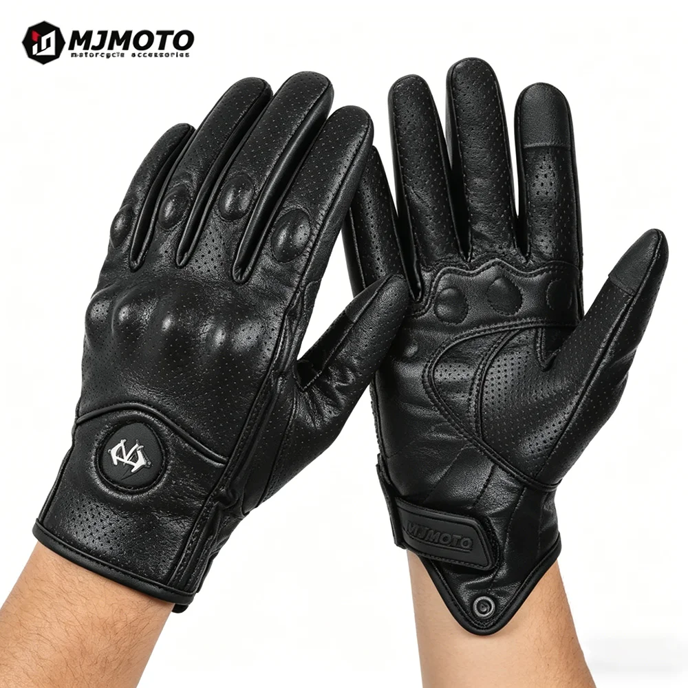 Retro Black PU Leather Motorcycle Riding Gloves Touchscreen Breathable Accessories for Men & Women Outdoor Offroad Cycling Glove
Retro Black PU Leather Motorcycle Riding Gloves Touchscreen Breathable Accessories for Men & Women Outdoor Offroad Cycling Glove
