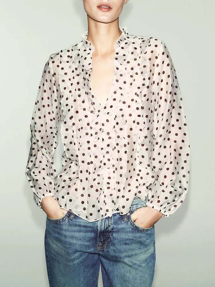 Spring 2026 Women's Fashion Sweet Long Sleeve V-Neck Layered Decorated Shirt Elegant Personality New Arrival
Spring 2026 Women's Fashion Sweet Long Sleeve V-Neck Layered Decorated Shirt Elegant Personality New Arrival