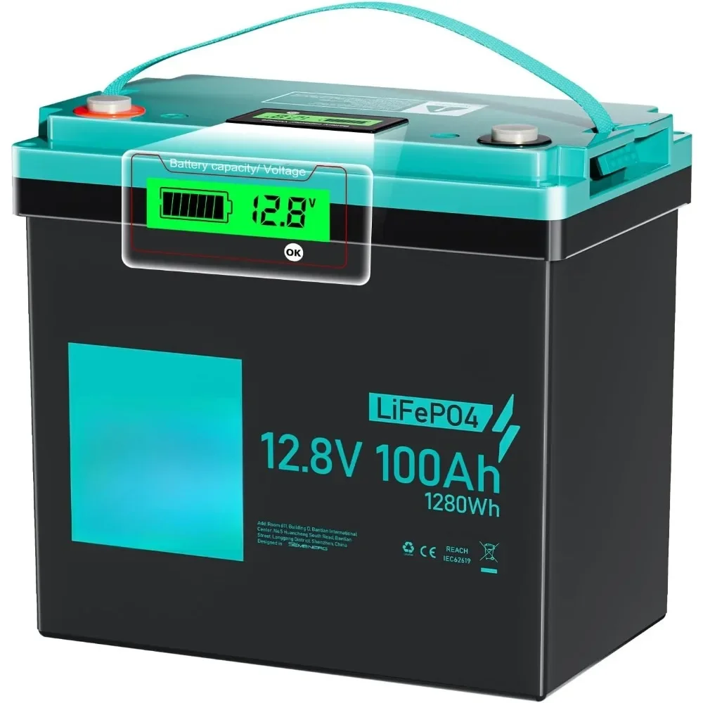 12V 100Ah Mini LiFePO4 Battery, BCI Group 24 Deep Cycle Lithium Rechargeable Battery, Built in 100A BMS for RV, Trolling Motor,
12V 100Ah Mini LiFePO4 Battery, BCI Group 24 Deep Cycle Lithium Rechargeable Battery, Built in 100A BMS for RV, Trolling Motor,