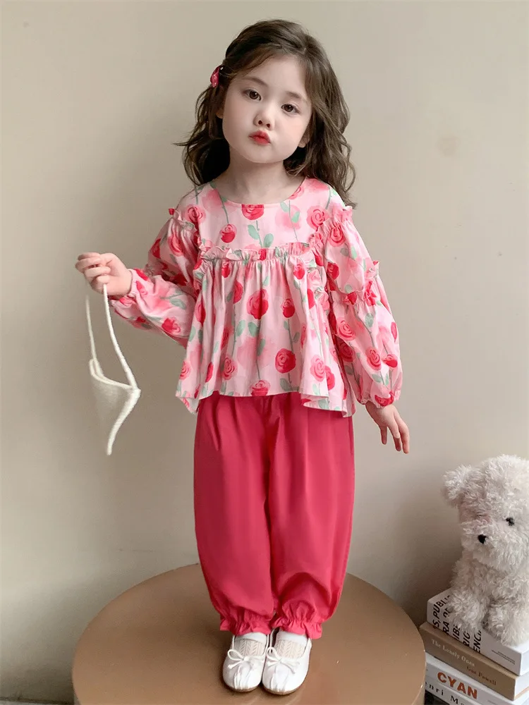 Girls Suit2025Spring and Autumn New Sweet Rose Children's Shirt Stylish Two-Piece Baby Outfit
Girls Suit2025Spring and Autumn New Sweet Rose Children's Shirt Stylish Two-Piece Baby Outfit