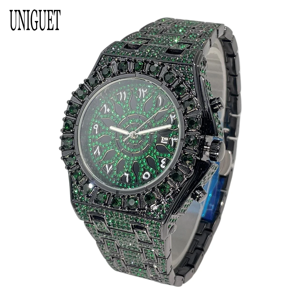 UNIGUET Hip Hop Wristwatch For Men Luxury lce Out Full Diamond Watches Fashion Green Watch Waterproof Clock Man 2026 Hot Sale
UNIGUET Hip Hop Wristwatch For Men Luxury lce Out Full Diamond Watches Fashion Green Watch Waterproof Clock Man 2026 Hot Sale