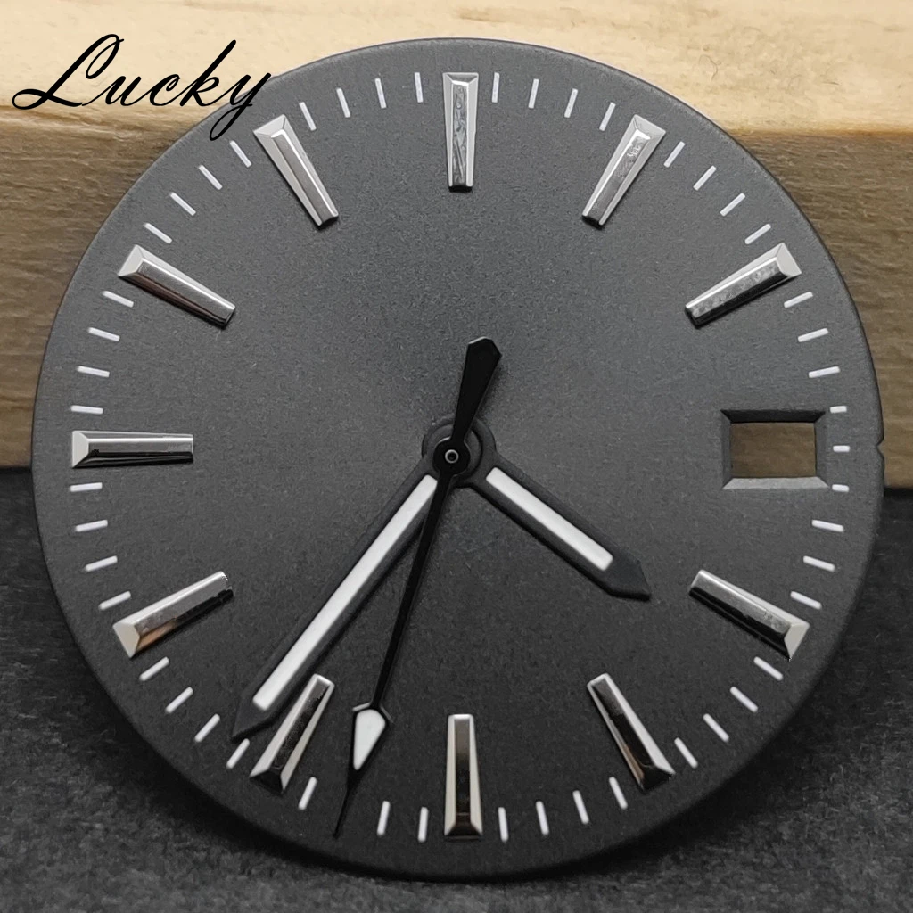 28.5mm Watch Sunburst Dial Face Date Window Baton Markers Black Hands Set Fit NH35 NH36 Automatic Movement
28.5mm Watch Sunburst Dial Face Date Window Baton Markers Black Hands Set Fit NH35 NH36 Automatic Movement 