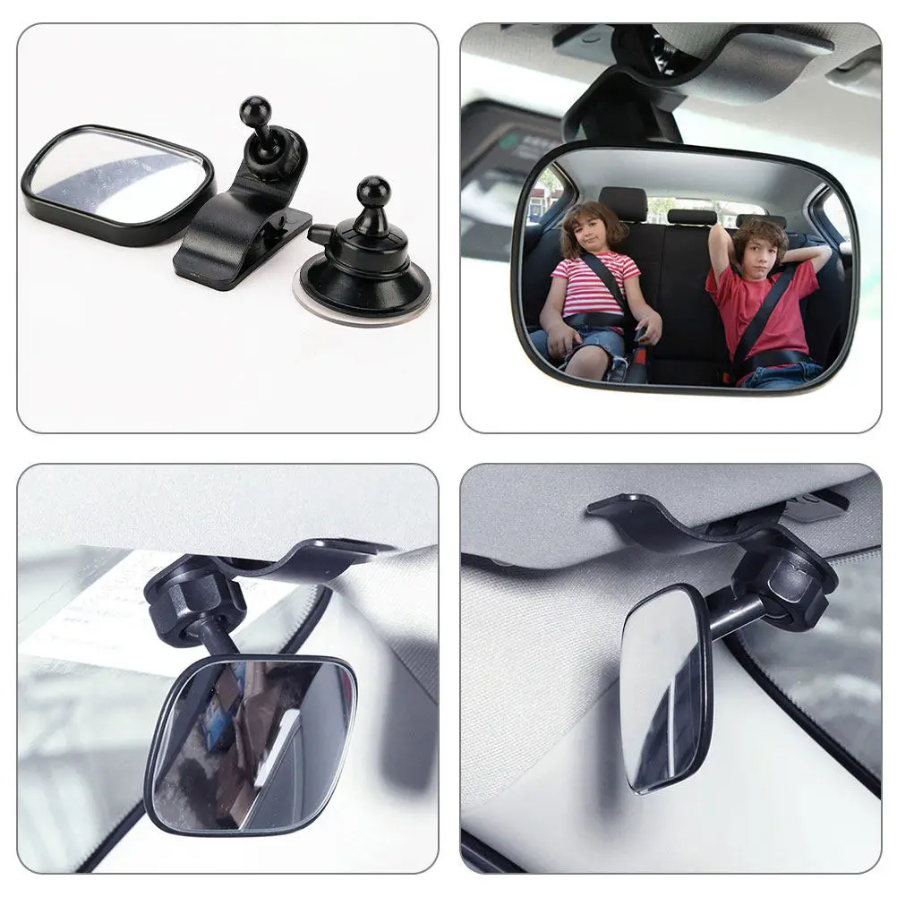 2Pcs Rear View Car Mirror for Baby Backseat 360 Adjustable Angle Wide Portable Suction Mount Mirror for Child
2Pcs Rear View Car Mirror for Baby Backseat 360 Adjustable Angle Wide Portable Suction Mount Mirror for Child