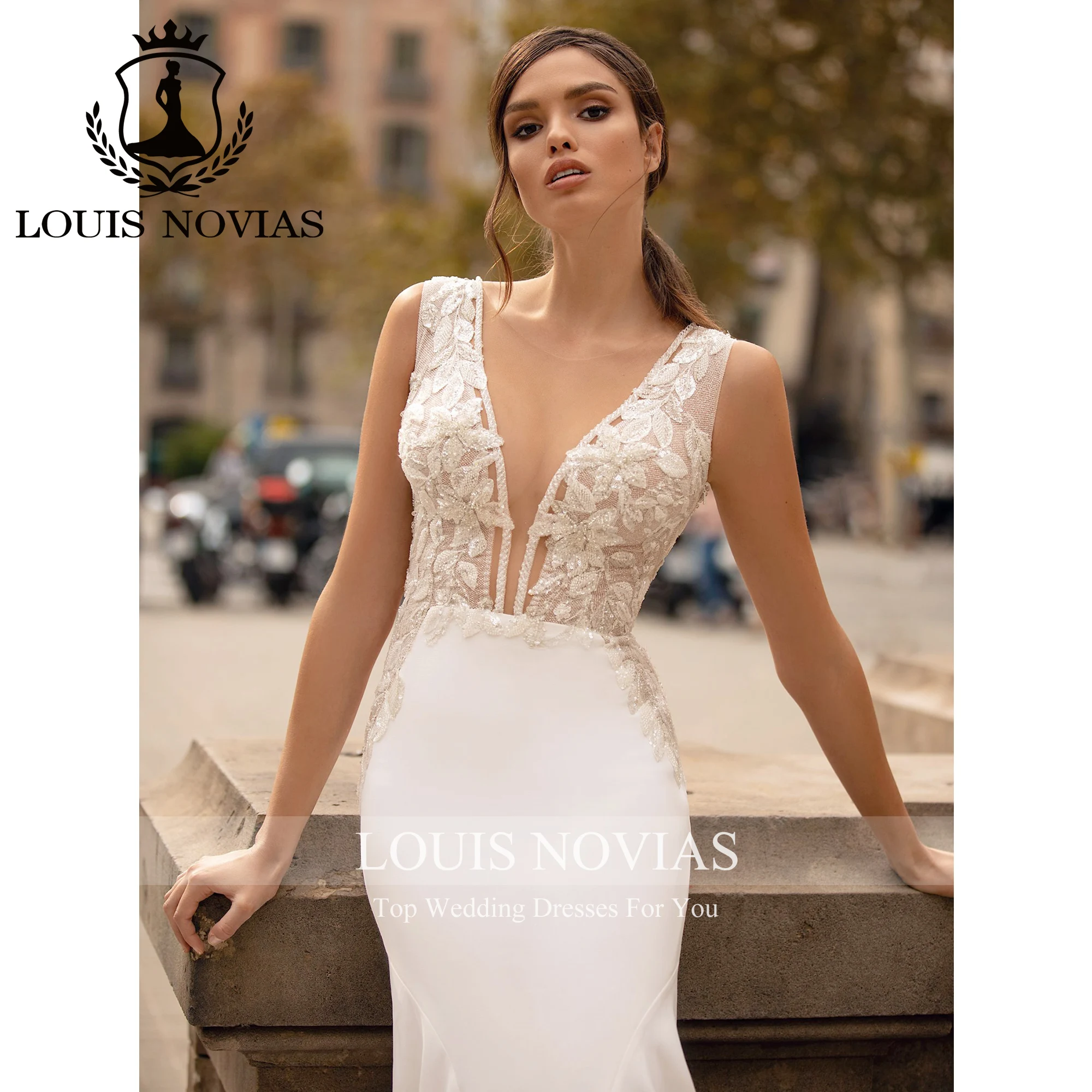 LOUIS NOVIAS Mermaid Luxurious Hot Sale Spaghetti Straps Appliques Court Train Tulle Wedding Gown Vestidos De Novia
LOUIS NOVIAS Mermaid Luxurious Hot Sale Spaghetti Straps Appliques Court Train Tulle Wedding Gown Vestidos De Novia
