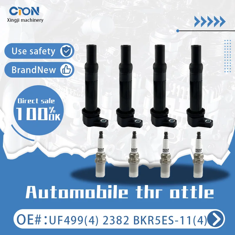 a set of Xingji 4 Ignition Coil Packs and Spark Plugs For 2006-2011 Hyundai Accent Kia Rio Rondo 1.6L L4 #UF499 And #BKR5ES-11
a set of Xingji 4 Ignition Coil Packs and Spark Plugs For 2006-2011 Hyundai Accent Kia Rio Rondo 1.6L L4 #UF499 And #BKR5ES-11