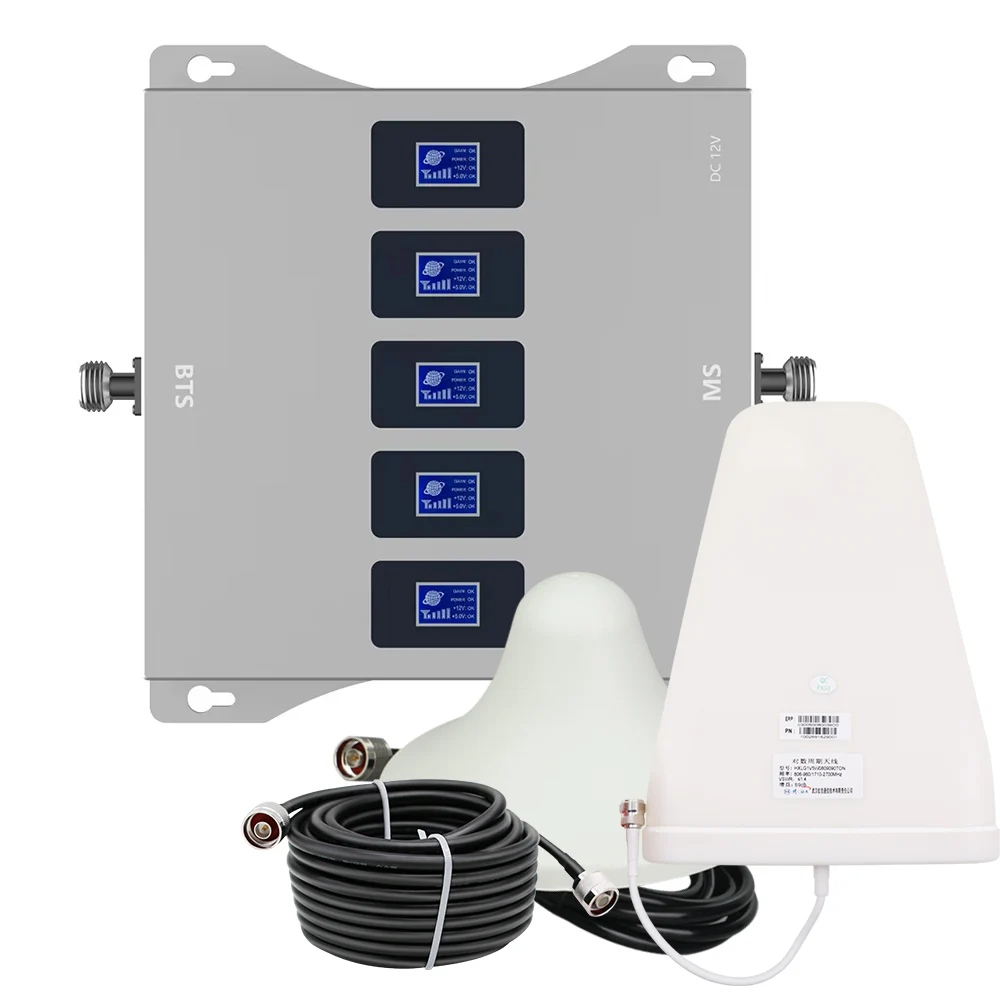 Fullset Five Band 800/900/1800/2100/2600Mhz Signal Amplifier 2G 3G 4G 5G Booster GSM Mobile Cell Phone Signal Repeater +Antenna
Fullset Five Band 800/900/1800/2100/2600Mhz Signal Amplifier 2G 3G 4G 5G Booster GSM Mobile Cell Phone Signal Repeater +Antenna