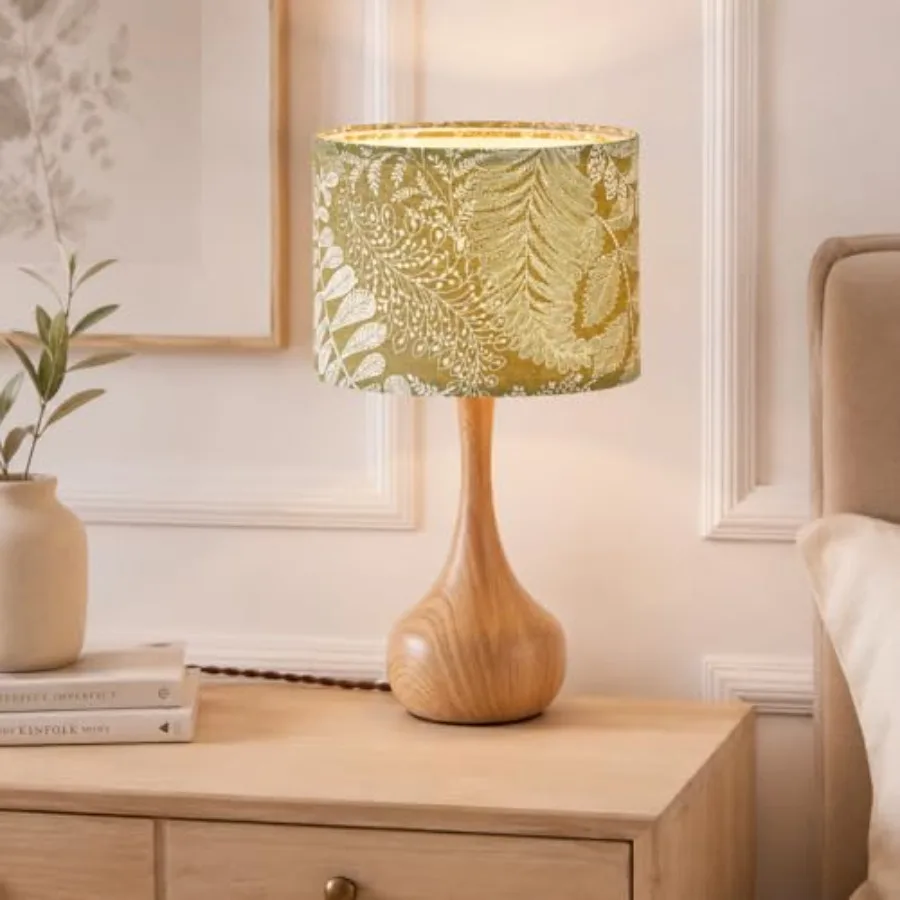 17" Small Bedside Table Lamp, Boho Green Leaf Linen Shade Nightstand Lamp, Grain Iron Base, E26 LED Bulb Included, Vintage Farm
17" Small Bedside Table Lamp, Boho Green Leaf Linen Shade Nightstand Lamp, Grain Iron Base, E26 LED Bulb Included, Vintage Farm