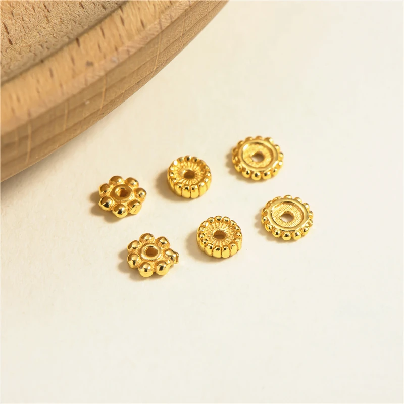 S925 Sterling Silver Sp Beads Gold Plated Crystal DIY Bracelet Gear Sp Beads Floral Design Handmade Jewelry Accories
S925 Sterling Silver Sp Beads Gold Plated Crystal DIY Bracelet Gear Sp Beads Floral Design Handmade Jewelry Accories