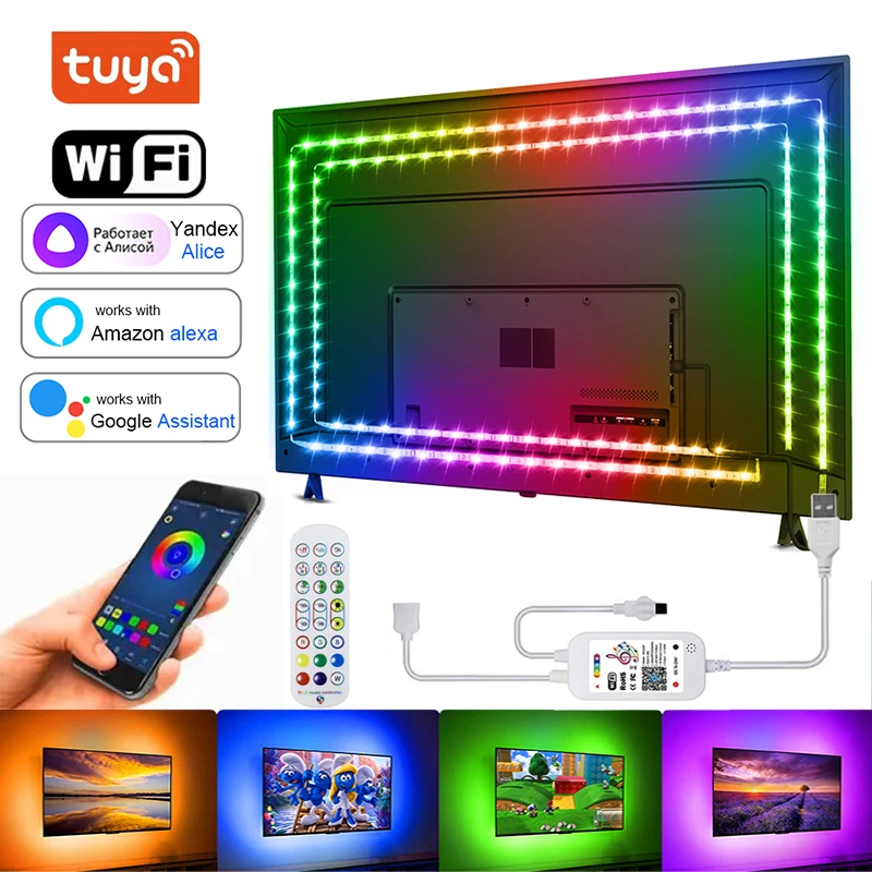 Rgb Led Lights For Room Decoration TV Backlight RGB Led Strip Light 5050 USB Tuya Bluetooth Wifi 5V Led Tape Light Music Sync
Rgb Led Lights For Room Decoration TV Backlight RGB Led Strip Light 5050 USB Tuya Bluetooth Wifi 5V Led Tape Light Music Sync