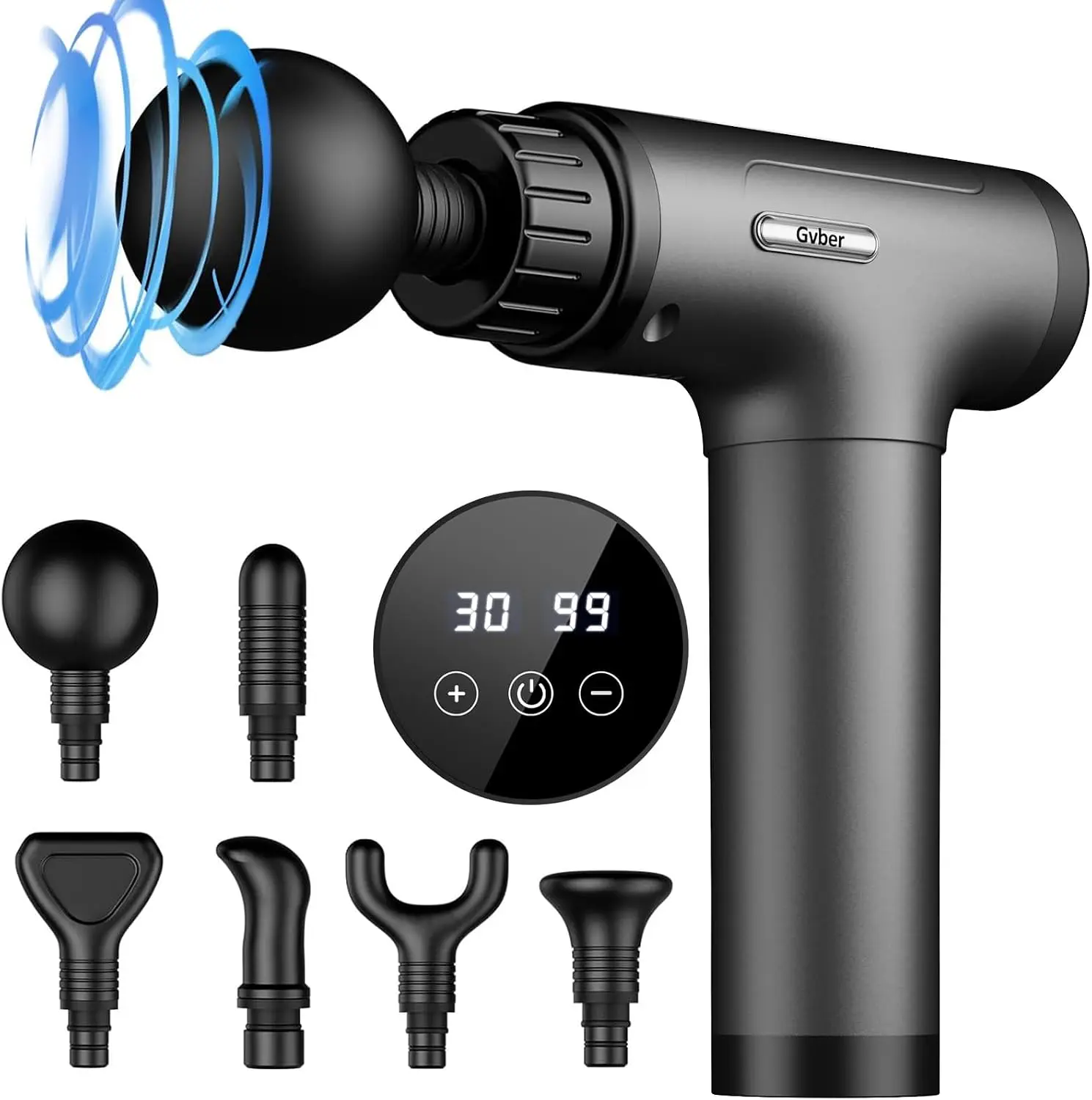 Massage Gun Deep Tissue, Handheld Percussion Back Massager for Athletes with 6 Attachments & 30 Speeds (Grey)
Massage Gun Deep Tissue, Handheld Percussion Back Massager for Athletes with 6 Attachments & 30 Speeds (Grey)