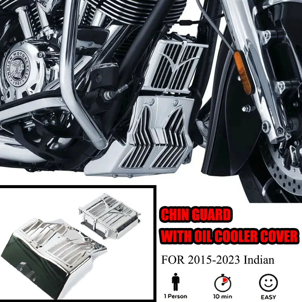 100% Brand NewMotorcycle Accessories CHIN GUARD WITH OIL COOLER COVER Front Spoiler Mudguard SuitableFOR 2015-2023 Indian
100% Brand NewMotorcycle Accessories CHIN GUARD WITH OIL COOLER COVER Front Spoiler Mudguard SuitableFOR 2015-2023 Indian